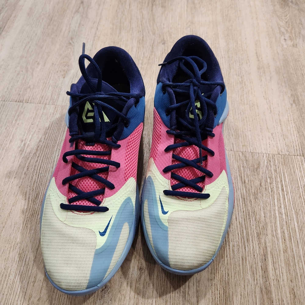 Nike Athletic Shoes - Pink, Blue, and Yellow